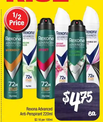 Farmer Jack's Rexona advanced anti-perspirant offer