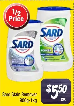 Farmer Jack's Sard Stain Remover offer