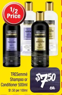 Farmer Jack's Tresemmé shampoo or conditioner offer