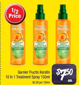 Farmer Jack's Garnier fructis keratin 10 in 1 treatment spray offer