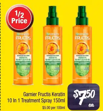 Farmer Jack's Garnier fructis keratin 10 in 1 treatment spray offer