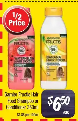 Farmer Jack's Garnier fructis hair food shampoo or conditioner offer