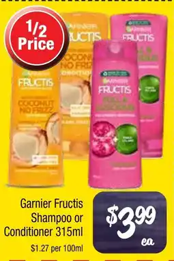 Farmer Jack's Garnier fructis shampoo or conditioner offer