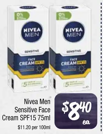 Farmer Jack's Nivea men sensitive face cream spf15 offer