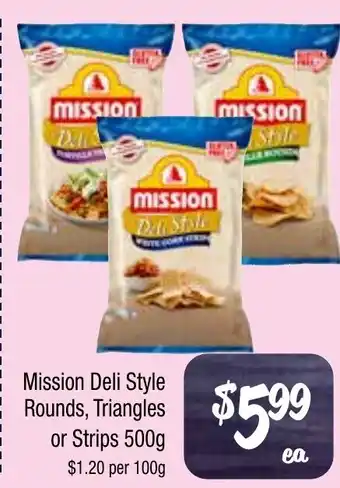 Farmer Jack's Mission deli style rounds, triangles or strips offer