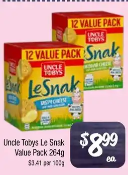 Farmer Jack's Uncle Tobys Le Snak offer