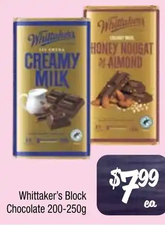 Farmer Jack's Whittaker's block chocolate offer