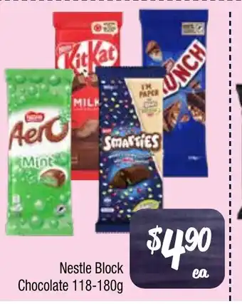 Farmer Jack's Nestle Block Chocolate offer