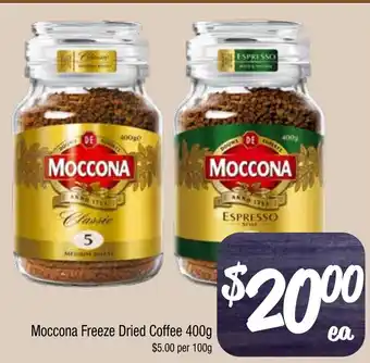 Farmer Jack's Moccona freeze dried coffee offer