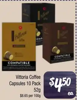 Farmer Jack's Vittoria Coffee Capsules offer