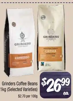 Farmer Jack's Grinders coffee beans offer