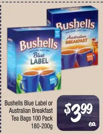 Farmer Jack's Bushells Blue Label or Australian Breakfast Tea Bags offer