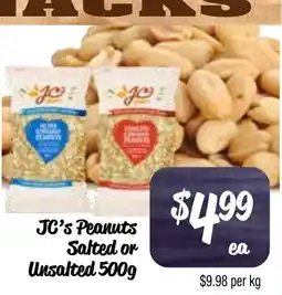 Farmer Jack's Jc's peanuts salted or unsalted offer