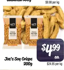 Farmer Jack's Joe's soy crisps offer