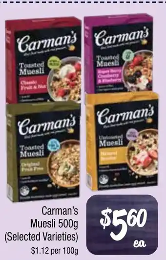 Farmer Jack's Carman's muesli offer