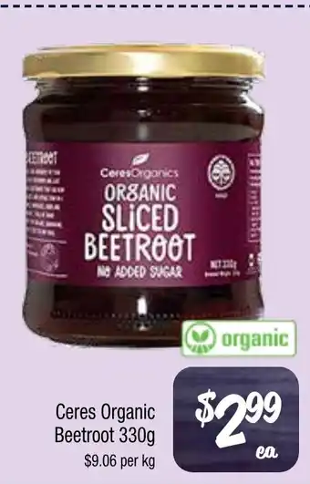 Farmer Jack's Ceres organic beetroot offer