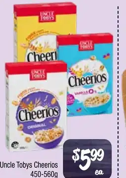 Farmer Jack's Uncle tobys cheerios offer