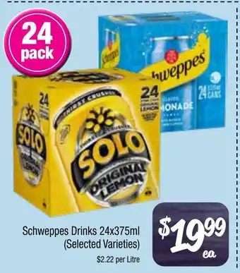 Farmer Jack's Schweppes Drinks offer