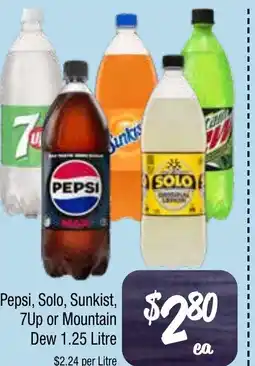 Farmer Jack's Pepsi, solo, sunkist, 7up or mountain dew offer