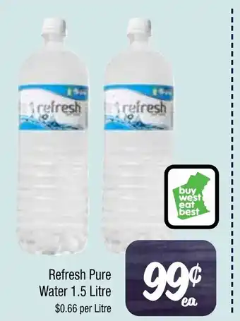 Farmer Jack's Refresh pure water offer