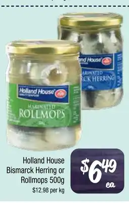 Farmer Jack's Holland house bismarck herring or rollmops offer