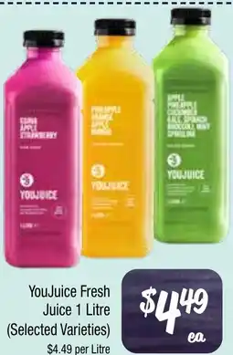 Farmer Jack's Youjuice fresh juice offer