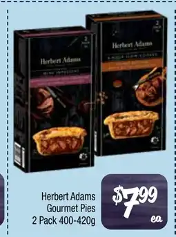 Farmer Jack's Herbert adams gourmet pies offer