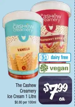 Farmer Jack's The cashew creamery ice cream offer