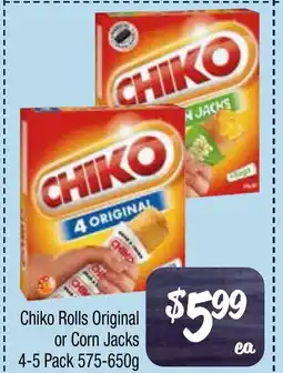 Farmer Jack's Chiko rolls original or corn jacks offer