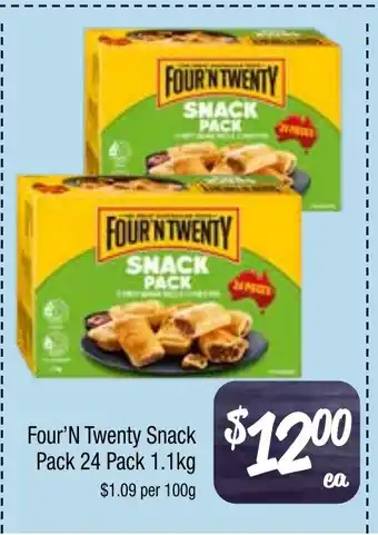 Farmer Jack's Four'n twenty snack pack offer