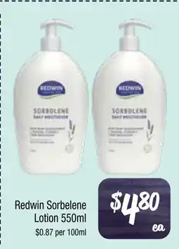 Farmer Jack's Redwin sorbelene lotion offer
