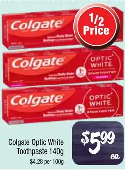 Farmer Jack's Colgate optic white toothpaste offer