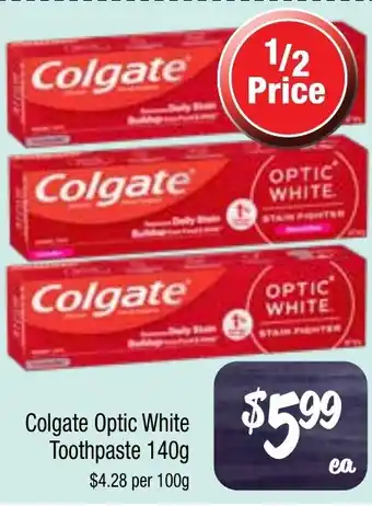 Farmer Jack's Colgate optic white toothpaste offer