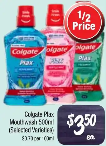 Farmer Jack's Colgate Plax Mouthwash offer