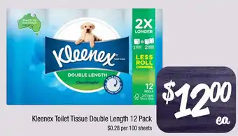 Farmer Jack's Kleenex Toilet Tissue Double Length offer