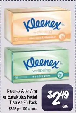 Farmer Jack's Kleenex aloe vera or eucalyptus offer