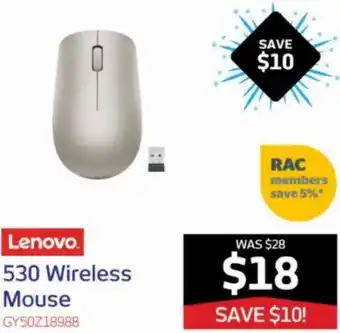 Retravision Lenovo 530 Wireless Mouse GY50Z18988 offer