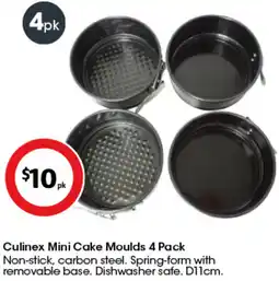 Coles Culinex Mini Cake Moulds offer