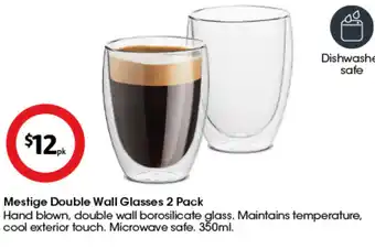 Coles Mestige Double Wall Glasses offer