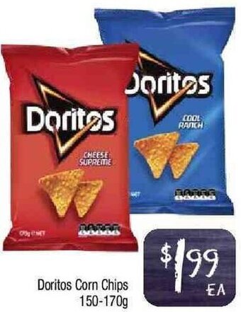 Foodworks Doritos Corn Chips 150-170g offer