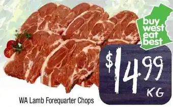 Foodworks WA Lamb Forequarter Chops offer