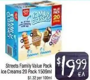 Foodworks Streets Family Ice Creams 1509ml offer