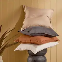 Pillow Talk Sahara Linen Feather Cushion by M.U.S.E offer