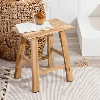 Pillow Talk Ward Recycled Teak Stool by M.U.S.E offer