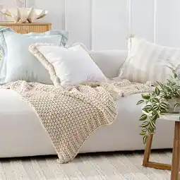 Pillow Talk Lucy Knit Cotton Throw by M.U.S.E offer