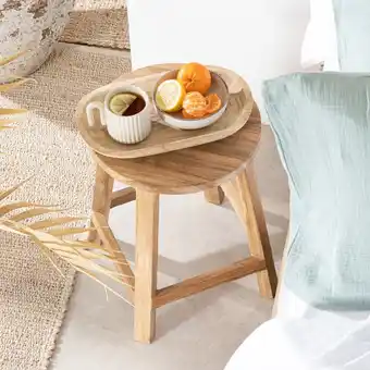 Pillow Talk Ward Recycled Teak Round Stool by M.U.S.E offer