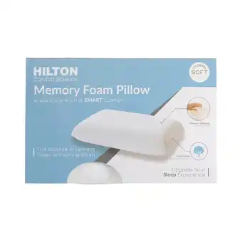 Pillow Talk Comfort Science Memory Foam Standard Soft Pillow by Hilton offer