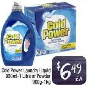 Foodworks Cold Power Laundry Liquid 900ml-1 Litre Or Powder 900g-1Kg offer