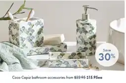 Pillow Talk Coco Capiz Bathroom Accessories offer