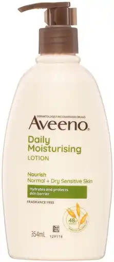 IGA Aveeno Fragrance Free or Stress Relief Moisturising Lotion 354mL offer